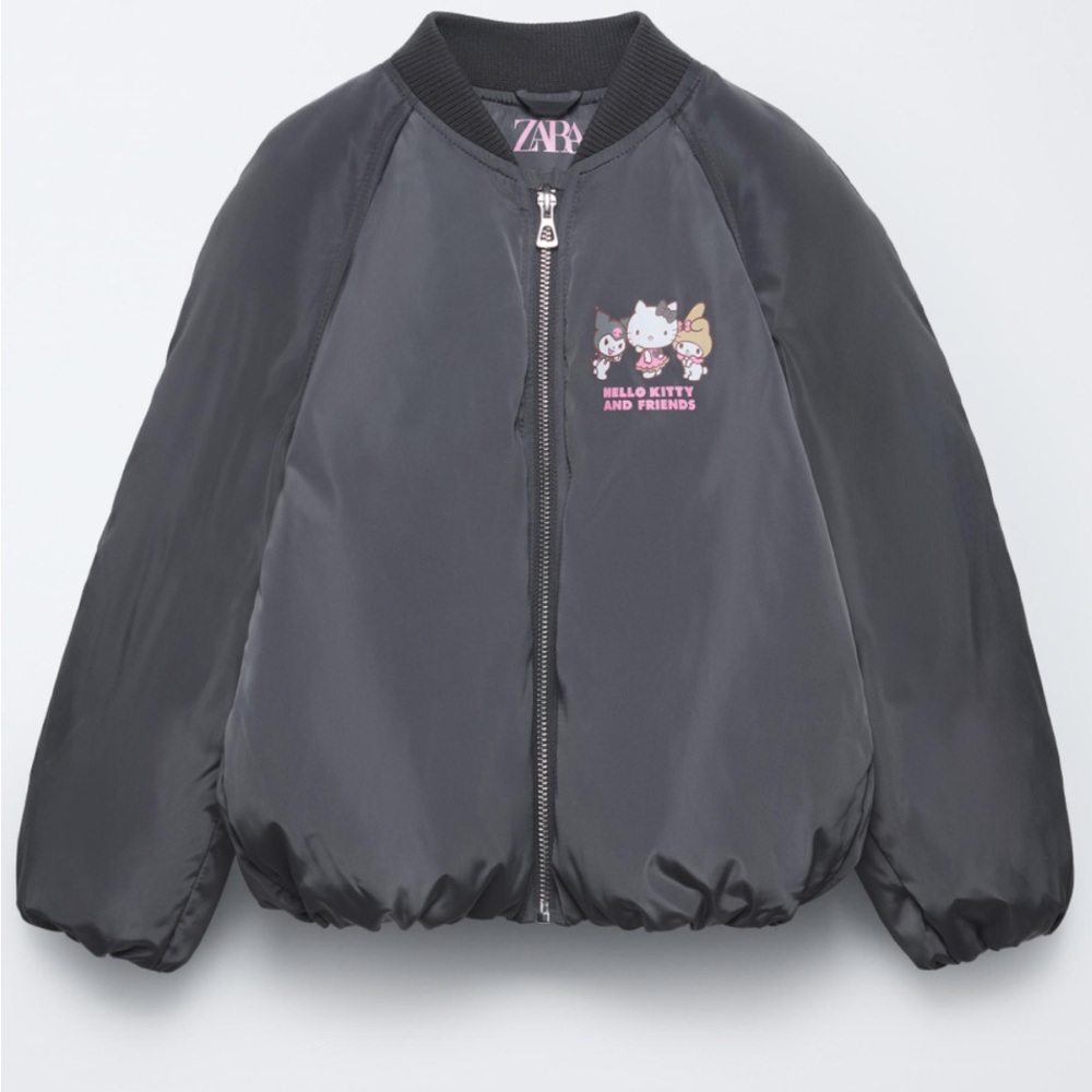 Girls Hello kitty KUROMI SANRIO Bomber Jacket Size 6/7